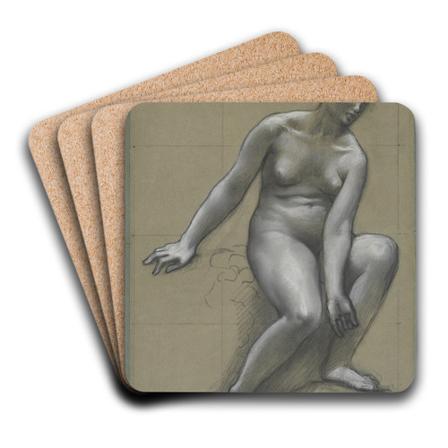 Study for the Mother in The Fisherman's Family by Pierre Puvis de Chavannes Art Drink Coaster set Study for the Mother in The Fisherman's Family by Pierre Puvis de Chavannes Art Drink Coaster set