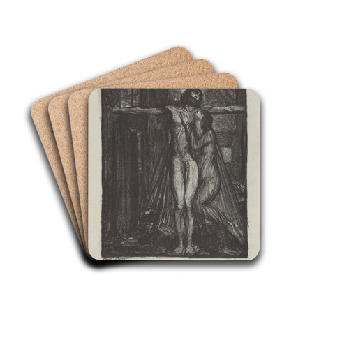The passion by Albert Sterner Drink Coasters - set of 4 The passion by Albert Sterner Drink Coasters - set of 4