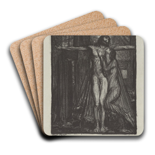 The passion by Albert Sterner Art Drink Coaster set The passion by Albert Sterner Art Drink Coaster set