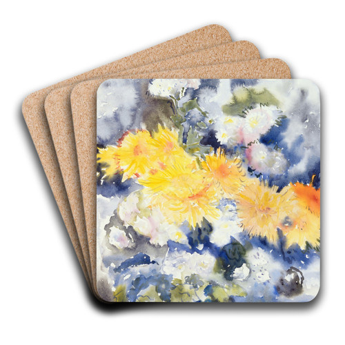 Yellow and Blue by Charles Demuth Art Drink Coaster set