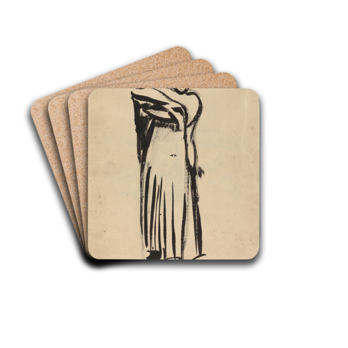 Standing Woman by Rik Wouters Drink Coasters - set of 4 Standing Woman by Rik Wouters Drink Coasters - set of 4