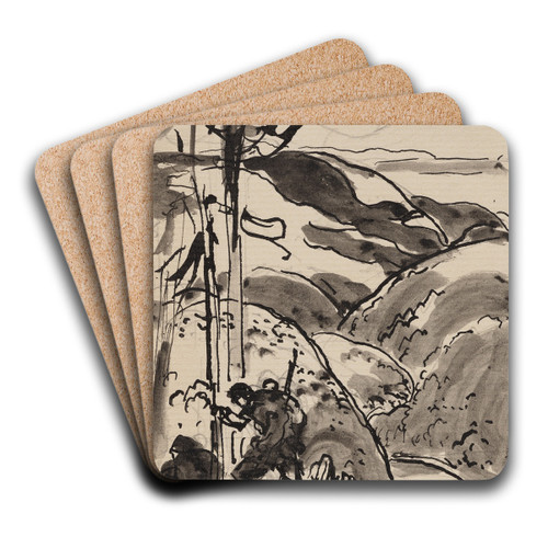Dans les Vosges by Auguste Louis Lepre Art Drink Coaster set