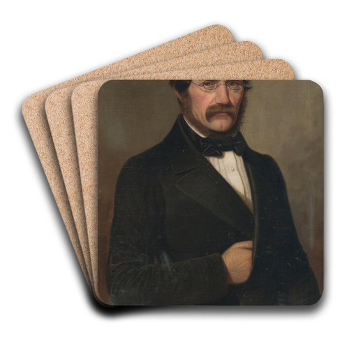 Portrait of Jn Kadav by Peter Michal Boh Art Drink Coaster set Portrait of Jn Kadav by Peter Michal Boh Art Drink Coaster set