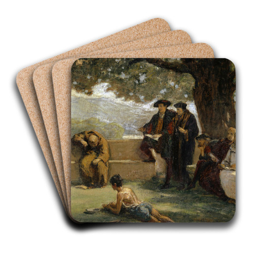 Old School and New Life by Ernst Stckelberg Art Drink Coaster set