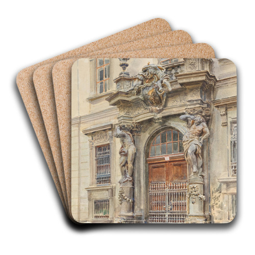 Palais Liechtenstein by Ernst Graner Art Drink Coaster set