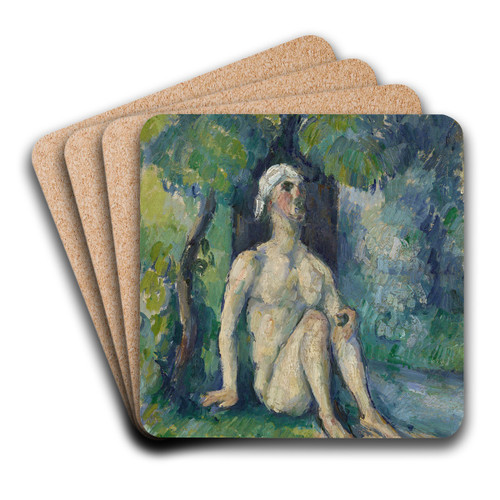 Bathers Sitting On The Water by Paul Czanne Art Drink Coaster set Bathers Sitting On The Water by Paul Czanne Art Drink Coaster set