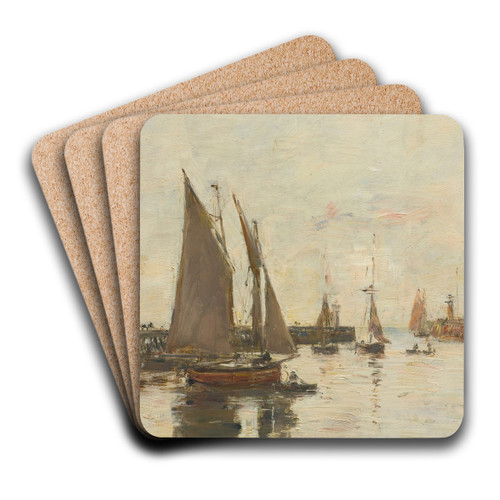 Trouville, Les Jetes Mare Haute by Eugne Boudin Art Drink Coaster set Trouville, Les Jetes Mare Haute by Eugne Boudin Art Drink Coaster set