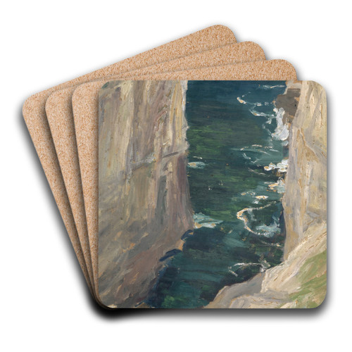 View from a Rocky Coast on the Sea by Ernst Schiess Art Drink Coaster set View from a Rocky Coast on the Sea by Ernst Schiess Art Drink Coaster set