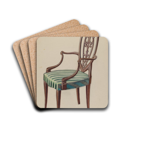 Side Chair by Nicholas Gorid Drink Coasters - set of 4