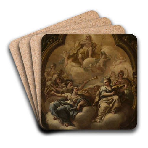 Apollo and Muses by Paolo de Matteis Art Drink Coaster set