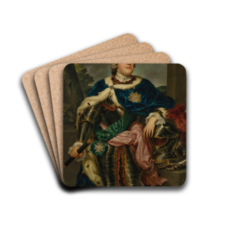 Portrait of Friedrich Christian, Prince of Saxony (1722-1763) by Anton Raphael Mengs Drink Coasters - set of 4