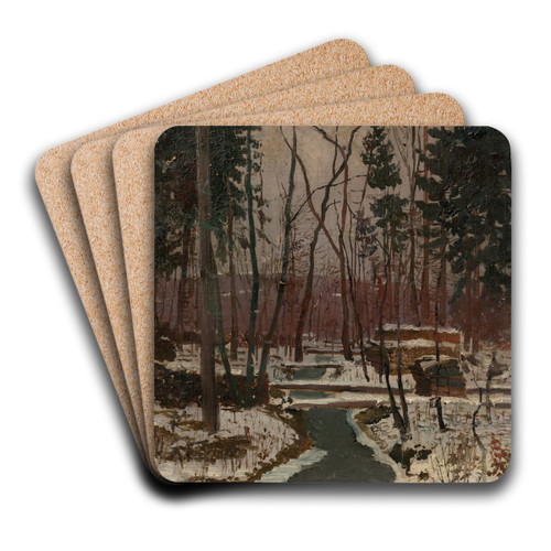 Thaw by Ladislav Mednynszky Art Drink Coaster set