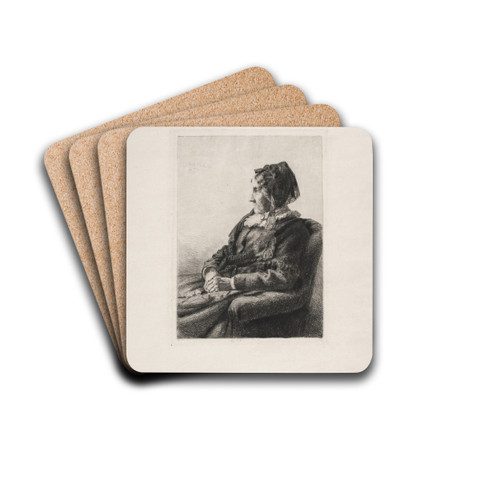 Portrait of a lady by Carl Bloch Drink Coasters - set of 4