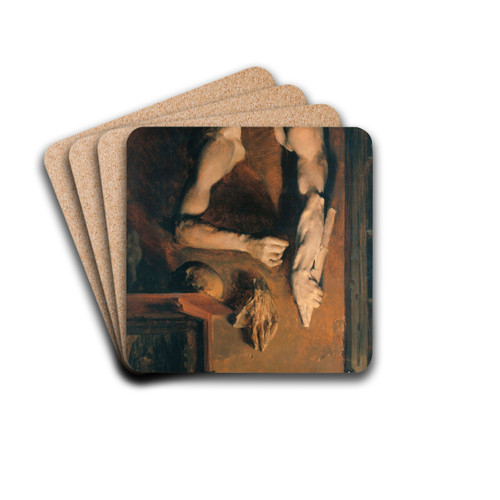 Studio Wall by Adolph von Menzel Drink Coasters - set of 4