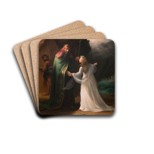 Scene from the Tempest by William Rimmer Drink Coasters - set of 4