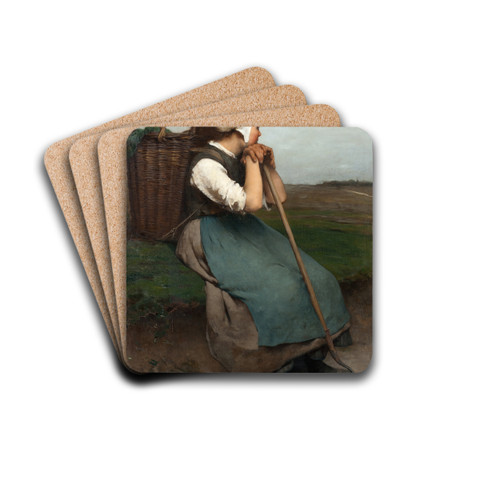 Peasant Girl by Hugo Salmson Drink Coasters - set of 4