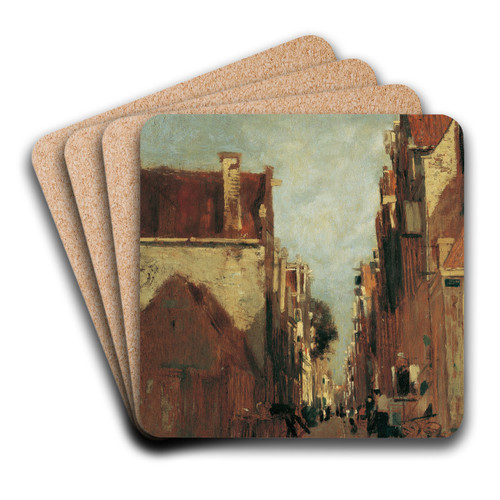 Strae in Amsterdam by Tina Blau Art Drink Coaster set