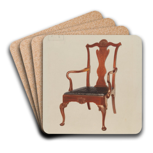 Armchair by Edward L. Loper Art Drink Coaster set