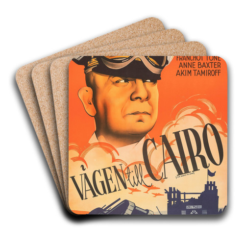 Five Graves to Cairo by Eric Rohman Art Drink Coaster set Five Graves to Cairo by Eric Rohman Art Drink Coaster set
