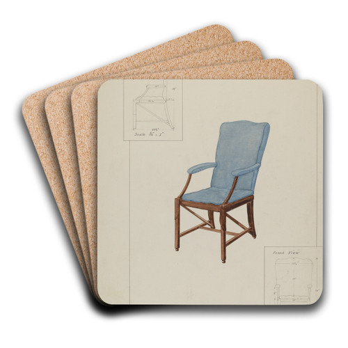 Chair by George Fairbanks Art Drink Coaster set