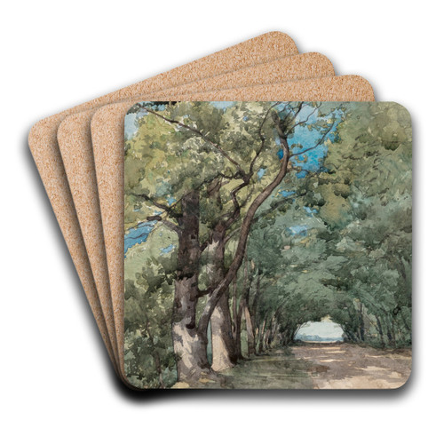 Alle sous-bois by Henri-Joseph Harpignies Art Drink Coaster set