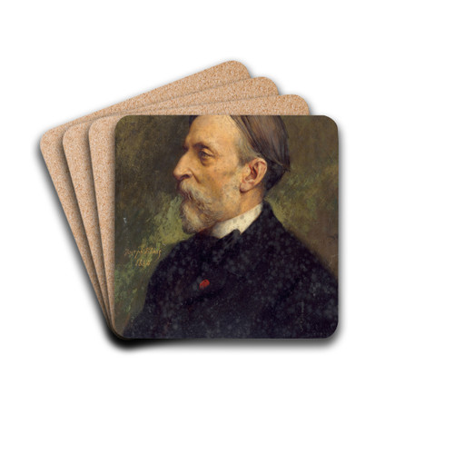 Portrait d'mile Perrin (1814-1885), administrateur de la Comdie-Franaise. by Joseph Blanc Drink Coasters - set of 4 Portrait d'mile Perrin (1814-1885), administrateur de la Comdie-Franaise. by Joseph Blanc Drink Coasters - set of 4