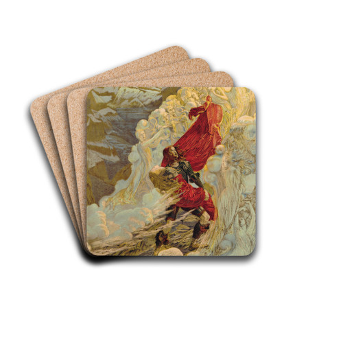 Fervaal by Carlos Schwabe Drink Coasters - set of 4