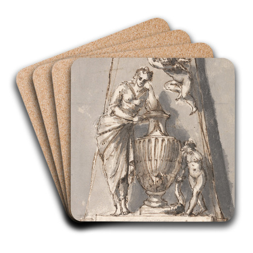 Design for a Monument by Joseph Wilton Art Drink Coaster set Design for a Monument by Joseph Wilton Art Drink Coaster set