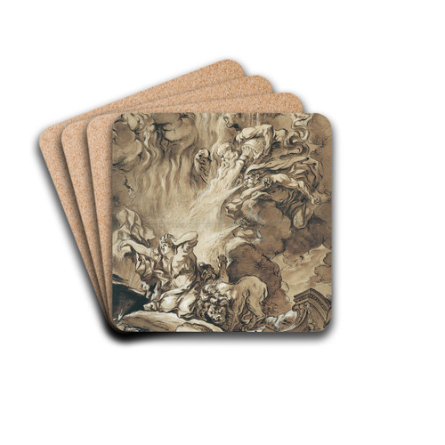 The Deliverance of Cybele, an Allegory of the Seasons by Gabriel-Franois Doyen Drink Coasters - set of 4 The Deliverance of Cybele, an Allegory of the Seasons by Gabriel-Franois Doyen Drink Coasters - set of 4