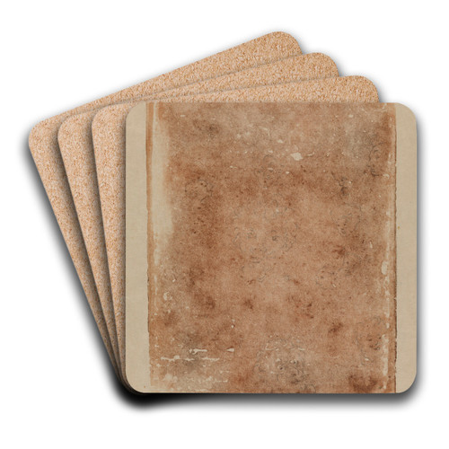 Self Portrait Surrounded by Heads by James Ensor Art Drink Coaster set