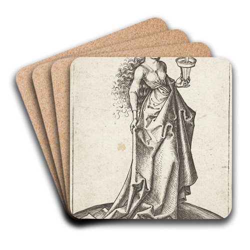 The second wise Virgin by Martin Schongauer Art Drink Coaster set