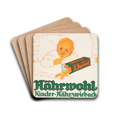 Nhrwohl, Kinder-Nhrzwieback, Heinrich Barnefski by Carl Kunze Drink Coasters - set of 4