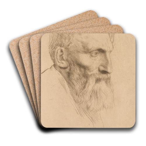 Auguste Rodin by Alphonse Legros Art Drink Coaster set