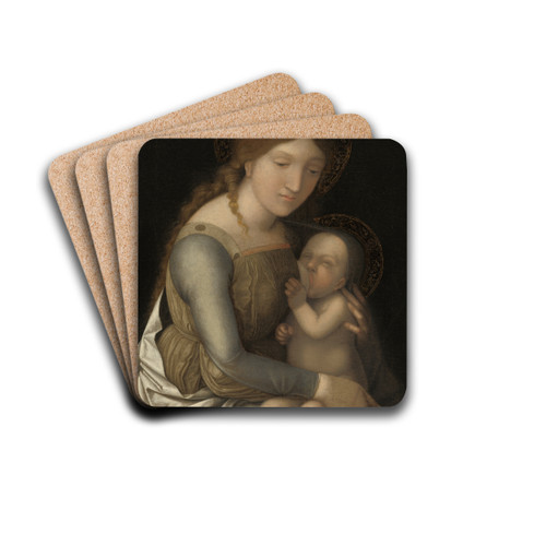 Madonna and Child by Correggio Drink Coasters - set of 4