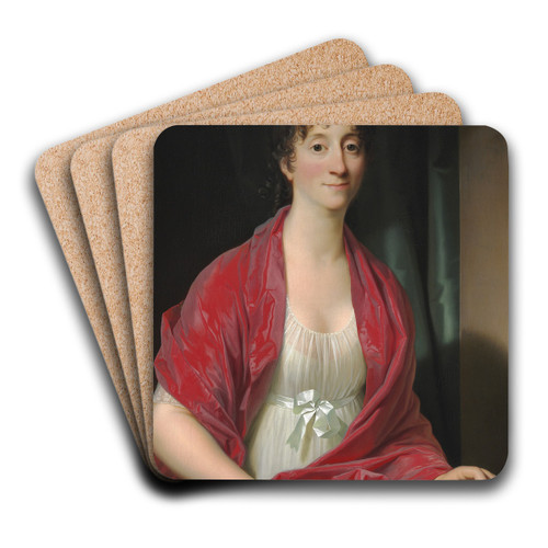 Portrt af Dorothea Elisabeth Hyllested by Jens Juel Art Drink Coaster set