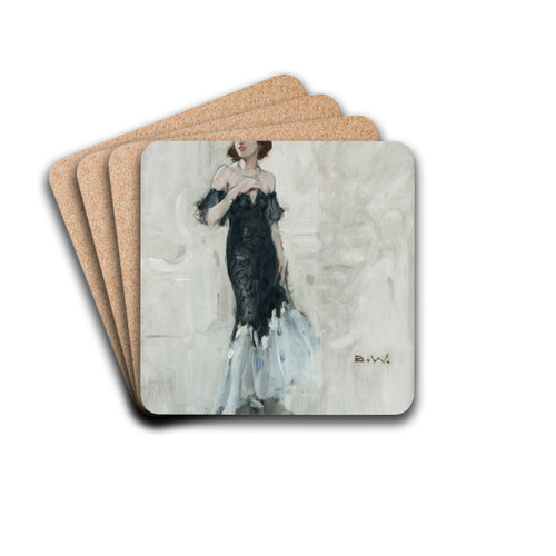 Auf dem Ball by Brynolf Wennerberg Drink Coasters - set of 4