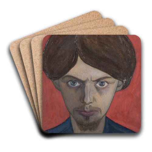 Self Portrait by Ivar Arosenius Art Drink Coaster set