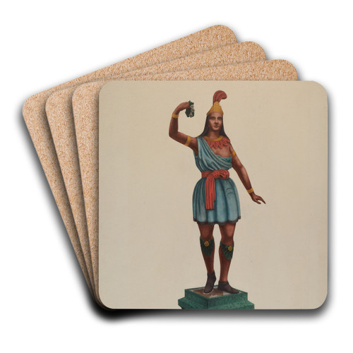 Cigar Store Indian by Emile Cero Art Drink Coaster set
