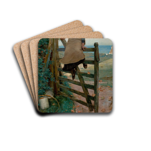 Gate to the Sea by Henry Bacon Drink Coasters - set of 4