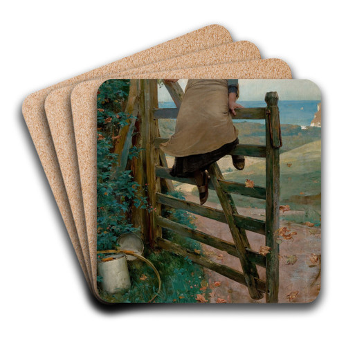 Gate to the Sea by Henry Bacon Art Drink Coaster set