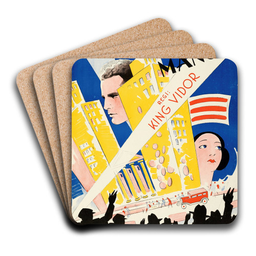 The Crowd by Eric Rohman Art Drink Coaster set The Crowd by Eric Rohman Art Drink Coaster set