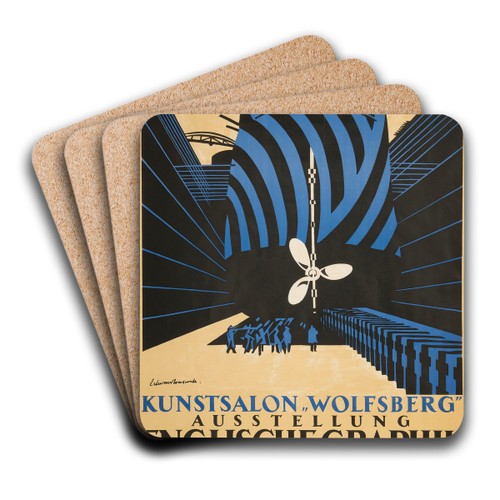 Englische Graphik by Edward Wadsworth Art Drink Coaster set