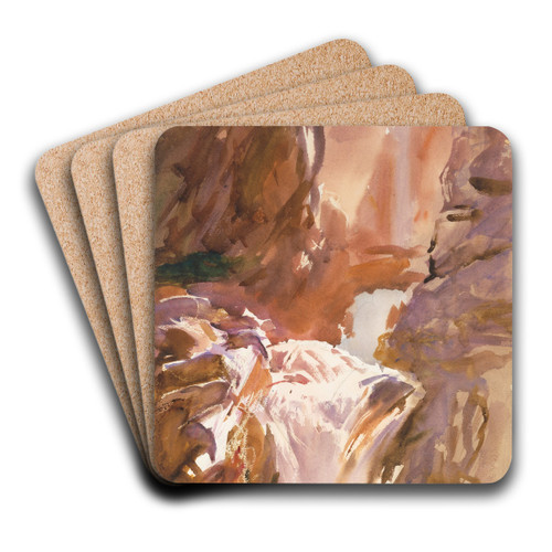 Mountain Torrent by John Singer Sargent Art Drink Coaster set