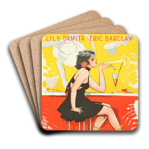 Red Heels by Eric Rohman Art Drink Coaster set Red Heels by Eric Rohman Art Drink Coaster set