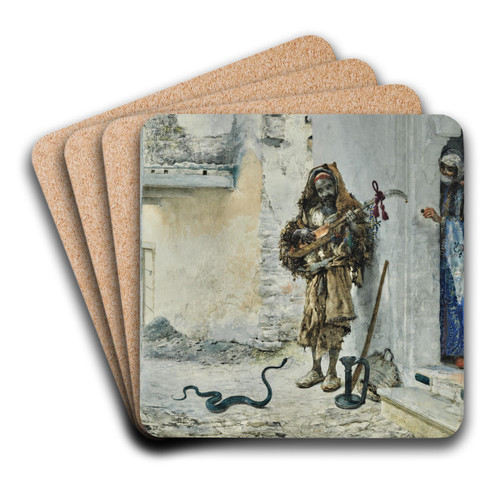 The Snake Charmer by Jos Tapir Art Drink Coaster set The Snake Charmer by Jos Tapir Art Drink Coaster set