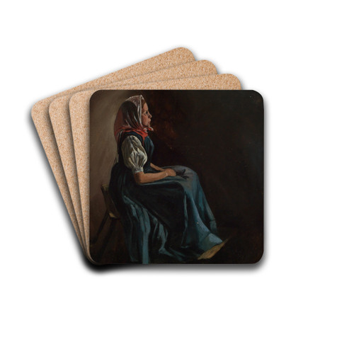 Agathe Thoma by Eugen Bracht Drink Coasters - set of 4