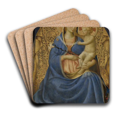 Madonna of Humility by Fra Angelico Art Drink Coaster set