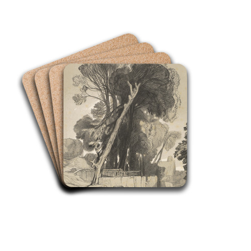 Itteringham Nov. 12th 1841 by Miles Edmund Cotman Drink Coasters - set of 4 Itteringham Nov. 12th 1841 by Miles Edmund Cotman Drink Coasters - set of 4