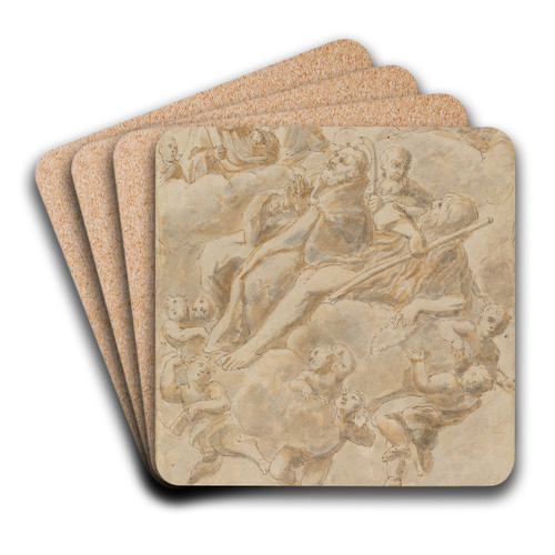 Ecstasy of a Saint by Follower of Giovanni Lanfranco Art Drink Coaster set