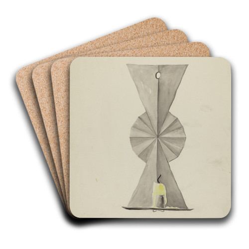Tin Sconce by Majel G. Claflin Art Drink Coaster set